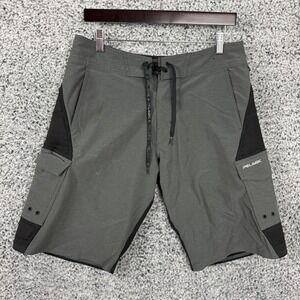 Pelagic Shorts Mens 32 Gray FX90 Tactical Fishing Boardshorts Beach Surf Swim